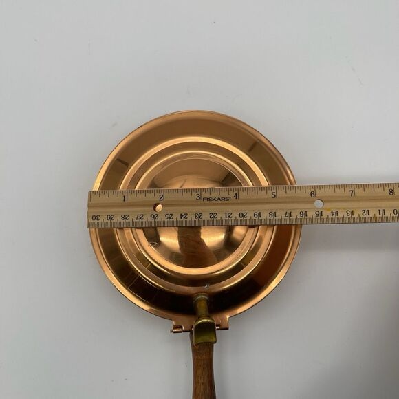 TELEFLORA Silent Butler Copper Les Bonbons Wood Handle Hinged Lid Crumb Catcher - Picture 12 of 14